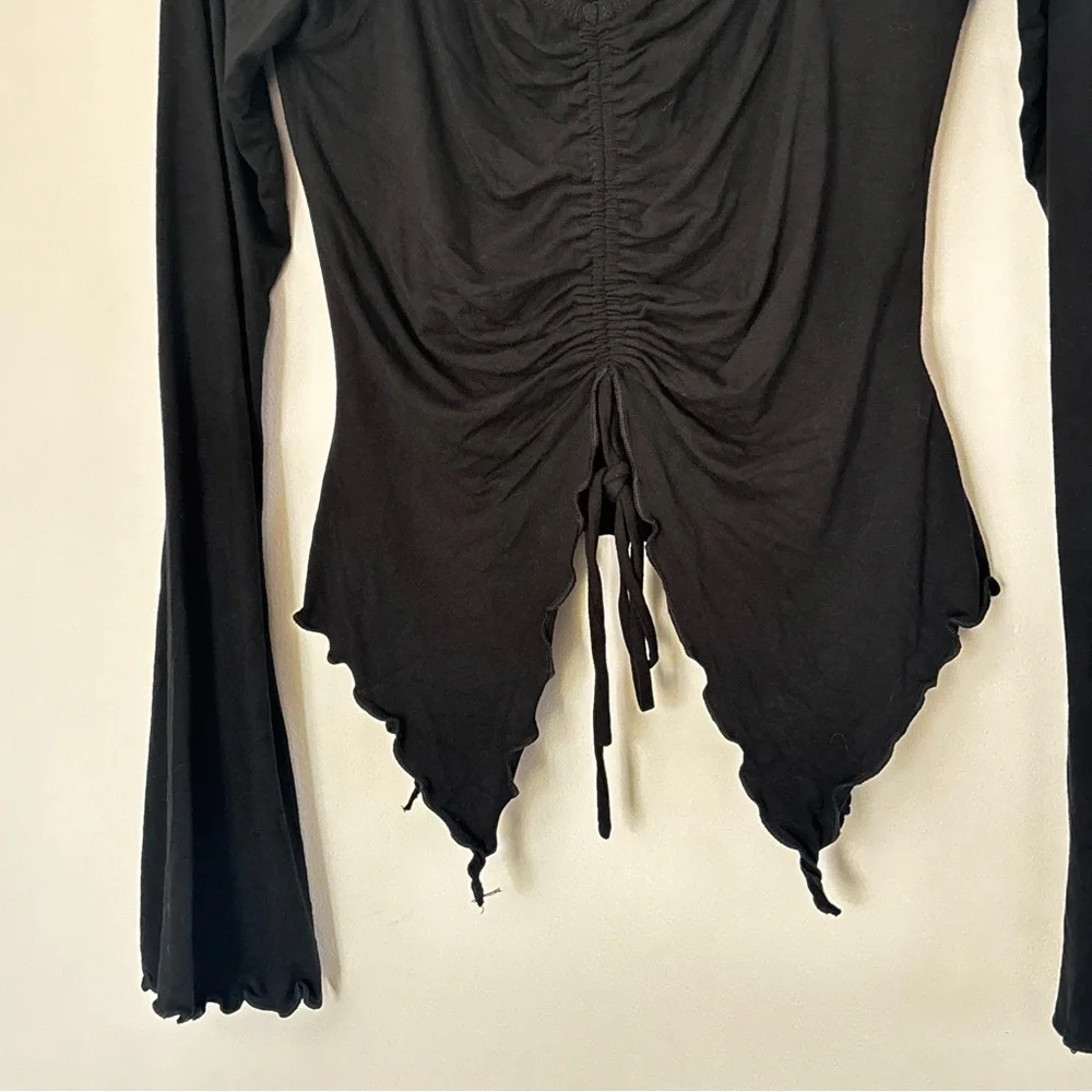 Urban Outfitters Cinched Ruched Cropped Top Medium A48 - Picture 10 of 16